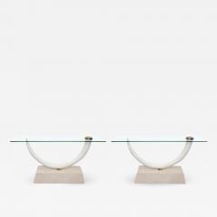 Maitland Smith Modern Maitland Smith Pair of Faux Elephant Tusk Consoles - 462139