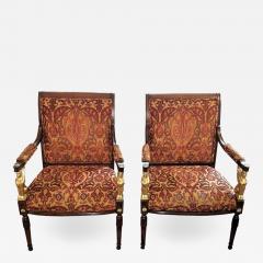 Maitland Smith Pair of Egyptian Revival Armchairs - 2022651