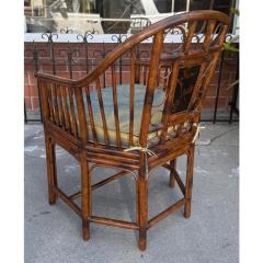 Maitland Smith Pair of Maitlaind Smith Chinoiserie Bamboo Arm Chairs - 4264781