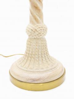 Maitland Smith Pair of Maitland Smith Bleached Wood Spiral Table Lamps - 4668382