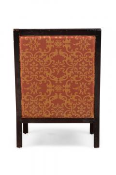Maitland Smith Pair of Maitland Smith English Dark Walnut Oversized Upholstered Club Armchairs - 4273867