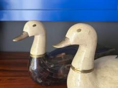 Maitland Smith Pair of Maitland Smith Tessellated Duck Sculptures Bookends - 3982665