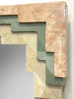 Maitland Smith Post modern Tessellated Stone Mirror Maitland Smith Attributed - 3925017