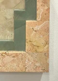 Maitland Smith Post modern Tessellated Stone Mirror Maitland Smith Attributed - 3925018