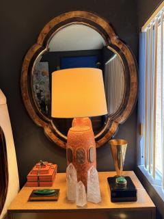 Maitland Smith Scalloped Tessellated Penshell Wall Mirror with Brass Trim 1980s - 4699663