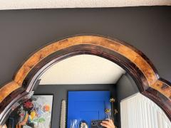 Maitland Smith Scalloped Tessellated Penshell Wall Mirror with Brass Trim 1980s - 4699665