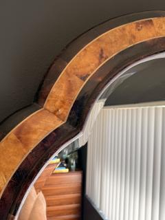 Maitland Smith Scalloped Tessellated Penshell Wall Mirror with Brass Trim 1980s - 4699667