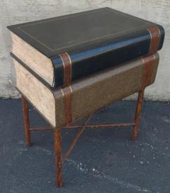 Maitland Smith Signed Maitland Smith Marble Faux Bois Stacked Books Trunk or End Table 1980s - 3208704