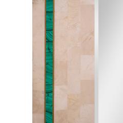 Maitland Smith Stunning Artisan Mirror with Malachite Inlays 1985 Signed Dated  - 4357294
