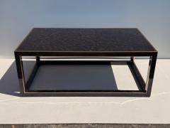 Maitland Smith Tessellated Horn Coffee Table with Brass Trim Vintage Style 1990s - 4761606