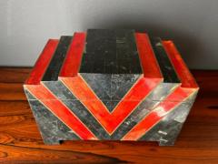 Maitland Smith Tessellated Stone Art Deco Style Jewelry Box - 3335699