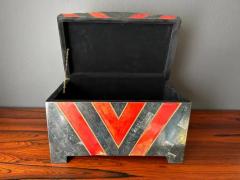 Maitland Smith Tessellated Stone Art Deco Style Jewelry Box - 3335716