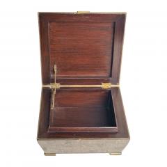 Maitland Smith Tessellated Stone Brass Jewelry Dresser Box 1980 - 4396813