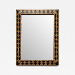 Maitland Smith Vintage Maitland Smith Harlequin Inlaid Coconut Shell Mirror - 4385884