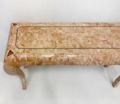 Maitland Smith Vintage Maitland Smith Tessellated Stone Console Cabriolet Legs - 4397176