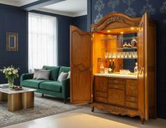 Maitland Smith Walnut Armoire Bar Cabinet by Maitland Smith - 4489508