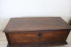 Majestic 17th Century Italian Inlaid Solid Walnut Antique Blanket Chest Restored - 3116305