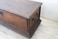 Majestic 17th Century Italian Inlaid Solid Walnut Antique Blanket Chest Restored - 3116311