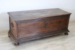 Majestic 17th Century Italian Solid Walnut Antique Blanket Chest - 3181912