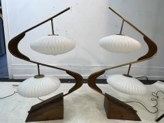 Majestic Lamp company EXCEPTIONAL PAIR OF MID CENTURY Z LAMPS BY MAJESTIC - 2903162