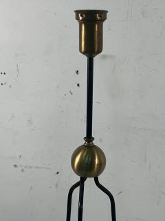 Majestic Lamp company MID CENTURY BRASS AND BLACK ENAMEL METAL FLOOR LAMPS IN THE STYLE OF JEAN ROYERE - 3328836