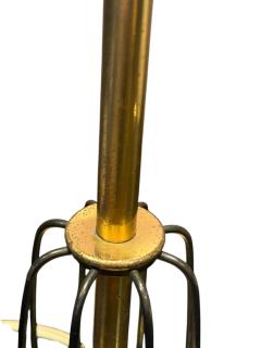 Majestic Lamp company MID CENTURY PAIR OF BRASS BLACK ENAMEL CAGE ACCENT LAMPS - 4470297