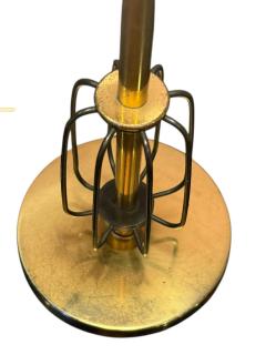 Majestic Lamp company MID CENTURY PAIR OF BRASS BLACK ENAMEL CAGE ACCENT LAMPS - 4470298