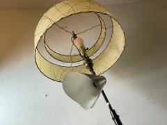 Majestic Lamp company UNUSUAL MID CENTURY FLOOR LAMP WITH ORIGINAL DOUBLE TIER SHADE - 2124249