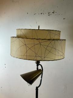 Majestic Lamp company UNUSUAL MID CENTURY FLOOR LAMP WITH ORIGINAL DOUBLE TIER SHADE - 2124252