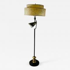 Majestic Lamp company UNUSUAL MID CENTURY FLOOR LAMP WITH ORIGINAL DOUBLE TIER SHADE - 2200065