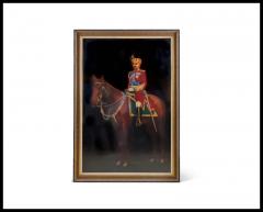 Majestic Maharaja A Monumental Oil Painting of an Indian Maharaja on Horseback - 3881012