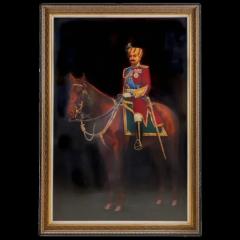 Majestic Maharaja A Monumental Oil Painting of an Indian Maharaja on Horseback - 3881015