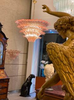 Majestic Pink Murano Palmette Chandelier - 3230541