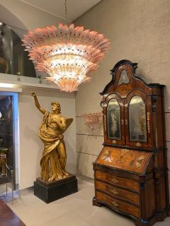 Majestic Pink Murano Palmette Chandelier - 3580478