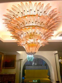Majestic Pink Murano Palmette Chandelier - 3580485
