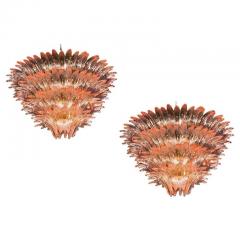 Majestic Pink Murano Palmette Chandelier - 4449094