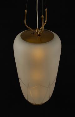 Majestic Scandinavian Pendants in Brass and Glass Swedish Modern 1940s - 1144452