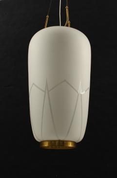 Majestic Scandinavian Pendants in Brass and Glass Swedish Modern 1940s - 1144456