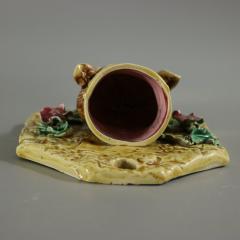 Majolica Fox Head Wall Pocket - 3971992