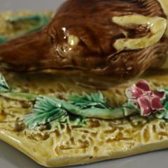 Majolica Fox Head Wall Pocket - 3971996