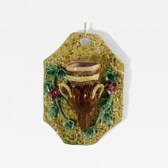 Majolica Fox Head Wall Pocket - 3973235