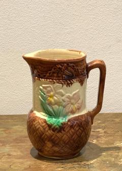 Majolica Pitcher with Flowers - 2001100