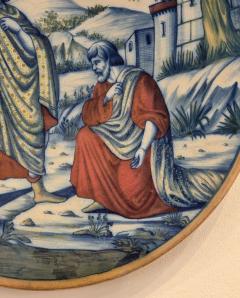 Majolica Plate of Paul and the Soldiers Italy circa 1960 - 4456220
