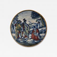 Majolica Plate of Paul and the Soldiers Italy circa 1960 - 4456757