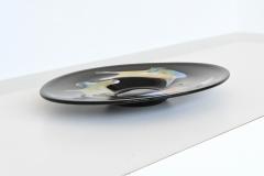 Makora Krosno large fruit bowl in glass Poland 1970 - 4148956