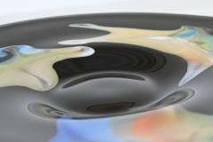 Makora Krosno large fruit bowl in glass Poland 1970 - 4148962