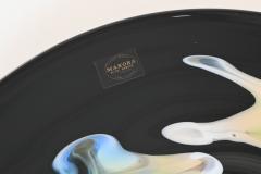 Makora Krosno large fruit bowl in glass Poland 1970 - 4148964