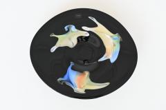Makora Krosno large fruit bowl in glass Poland 1970 - 4148965