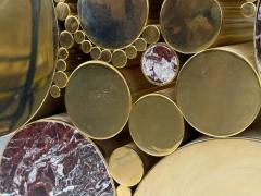 Malabar Polished Brass Marble Wanderlust Console Portugal 21st c  - 4439219