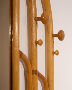 Malacca Rattan Mirror Coat Hanger 1960s - 4461289